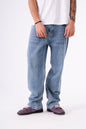 STONEWASHED BLUE BAGGY DENIM