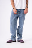 STONEWASHED BLUE BAGGY DENIM