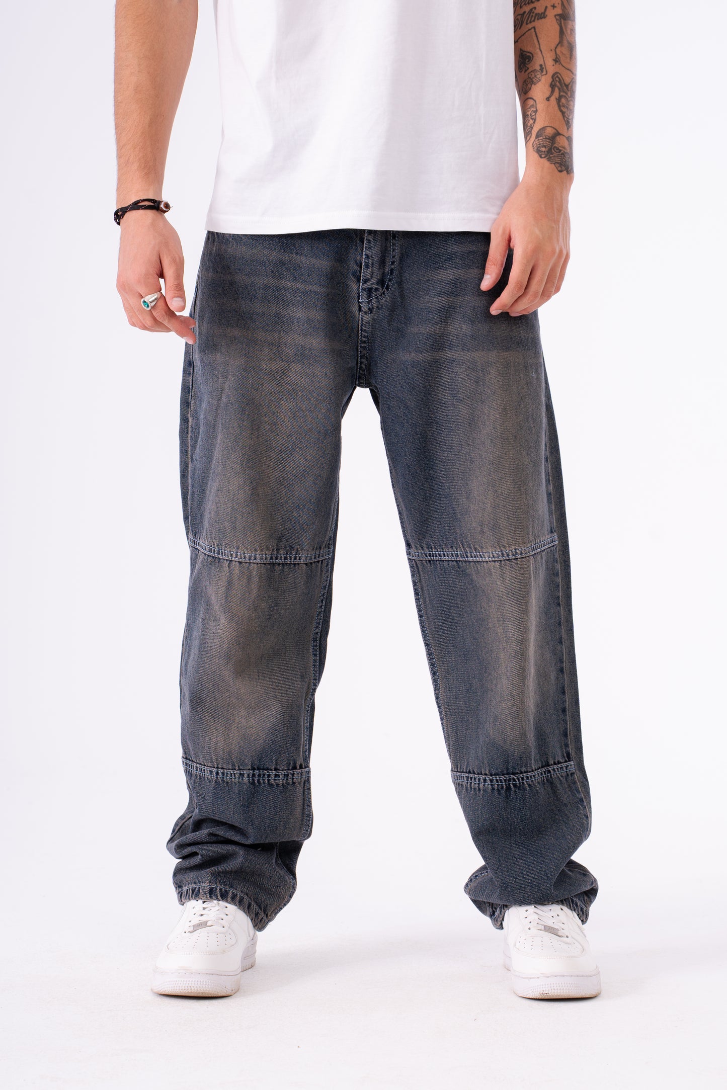 DUSTY BLUE BAGGY DENIM