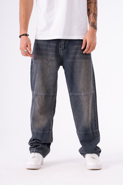 DUSTY BLUE BAGGY DENIM