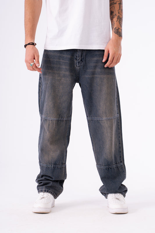 DUSTY BLUE BAGGY DENIM