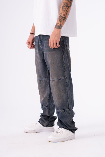 DUSTY BLUE BAGGY DENIM