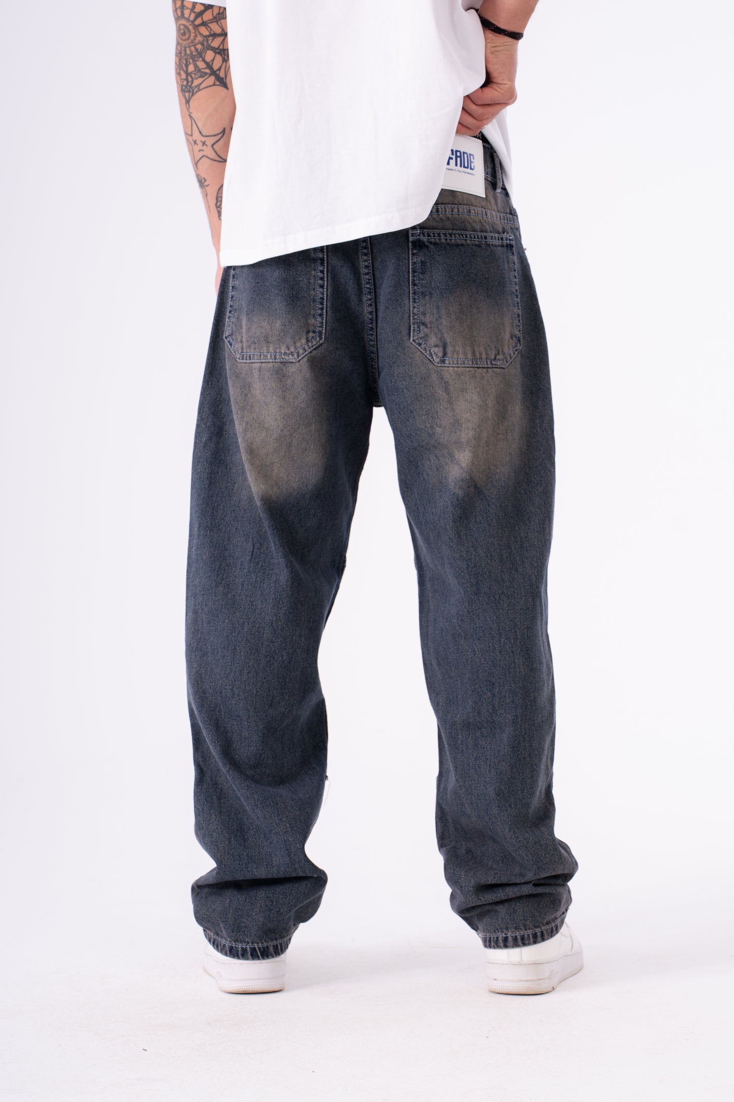 DUSTY BLUE BAGGY DENIM