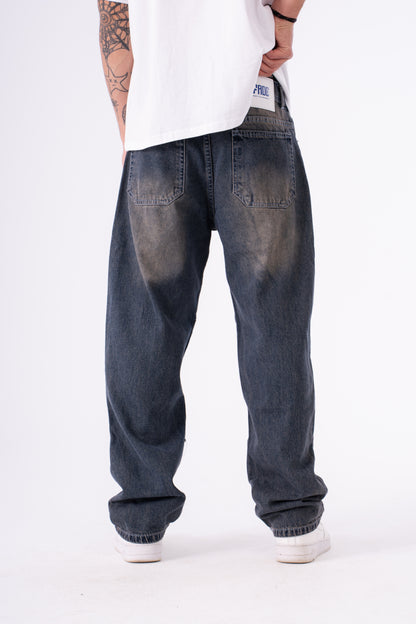 DUSTY BLUE BAGGY DENIM