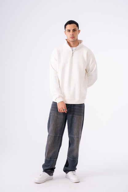 DUSTY BLUE BAGGY DENIM