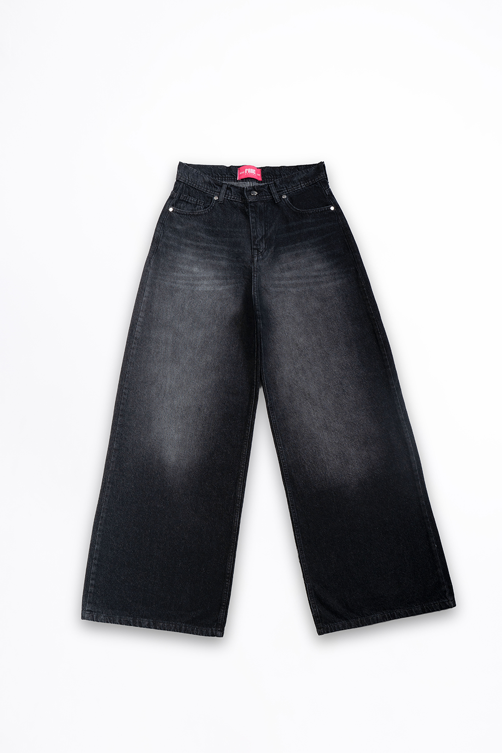 Ash Black Wide Leg Denim