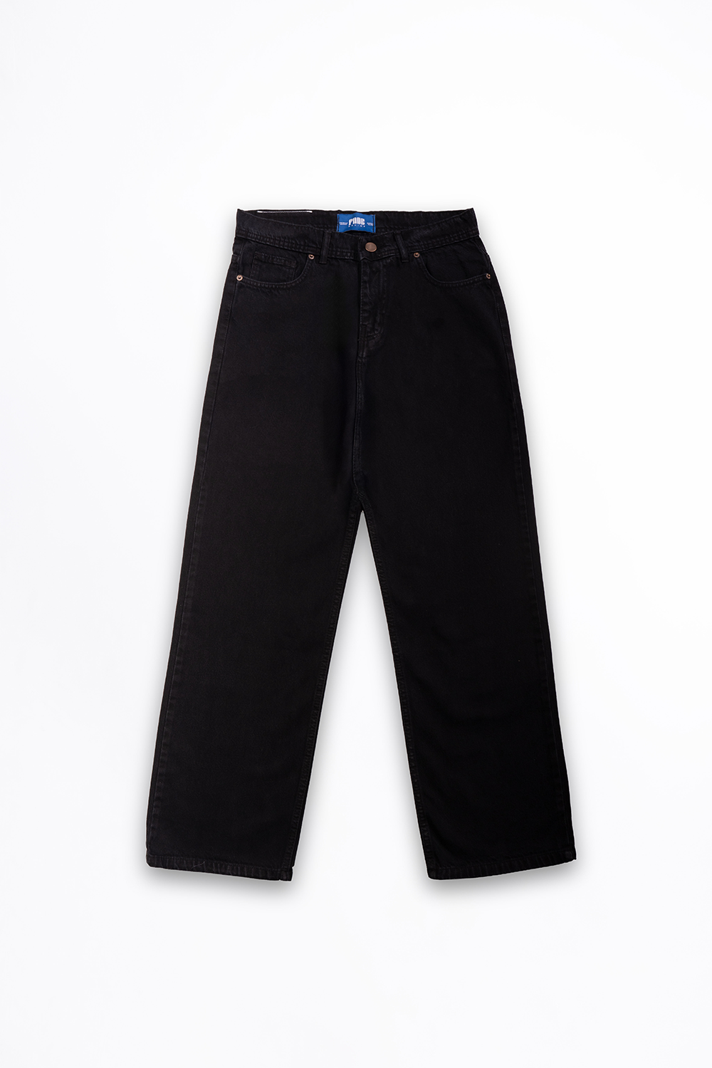 CHARCOAL BLACK BAGGY DENIM