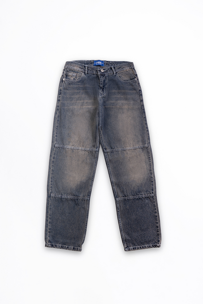 DUSTY BLUE BAGGY DENIM
