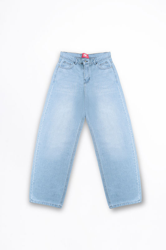 Icy Blue Baggy Denim